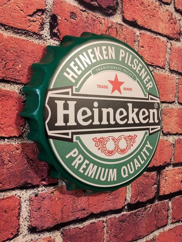 Heineken beer metal - beer, (14")