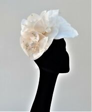 Ivory Double Magnolia Fascinator Bu Hats2go ASCOT WEDDDING