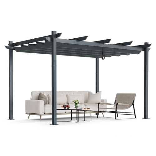 Outdoor retractable pergola - outdoor,