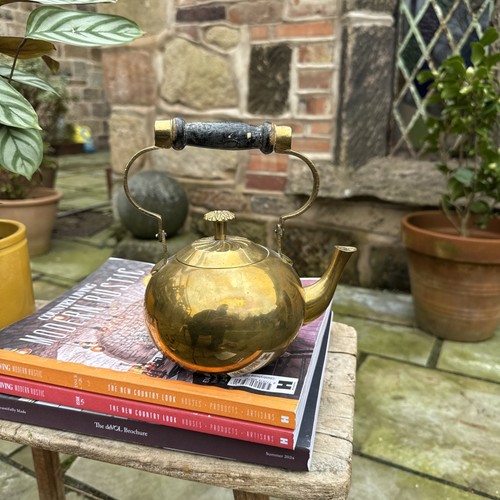Brass vintage kettle with - brass,