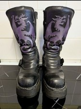New rock Rare Black Boots