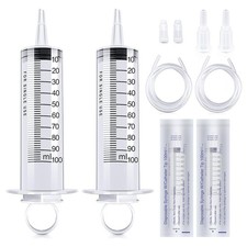 2Pcs 100ML Reusable Big Large Plastic Hydroponics Nutrient Measuring Syringe UK