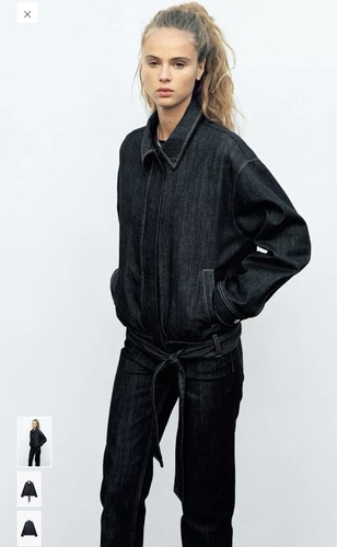Zara trf belted denim jacket - zara,