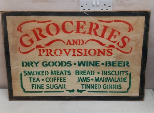 Groceries dry goods sign - groceries,