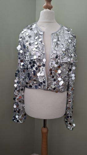 Cropped silver sequin - cropped, bolero