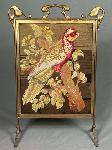 Antique art nouveau brass - nouveau, fire