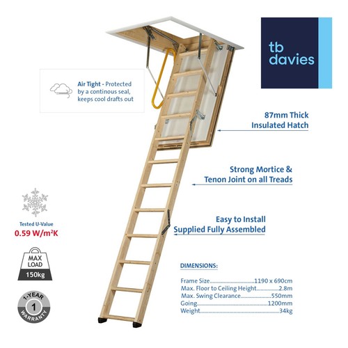 Tbdavies loft ladder timber - tbdavies,