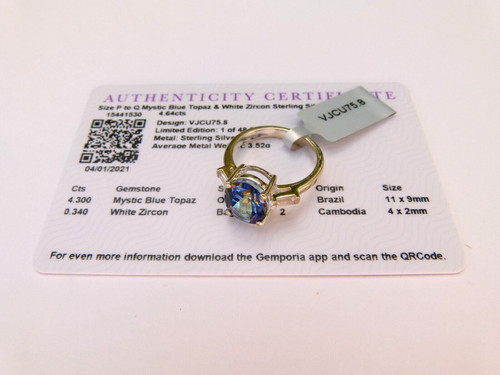 Gemporia 64cts mystic blue - 4.64cts,