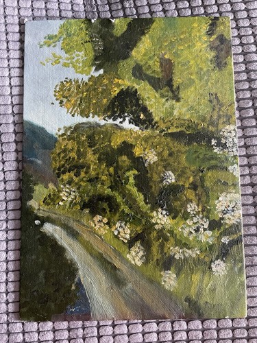 Woodland walk oil painting - oil, on