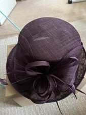 Ladies Nigel Rayment Dark Purple Occassion/Wedding Hat Beautiful One Size