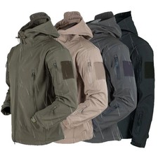 Tactical Recon Military Fleece Soft Shell Hoodie Army Jacket Combat Airsoft Tops