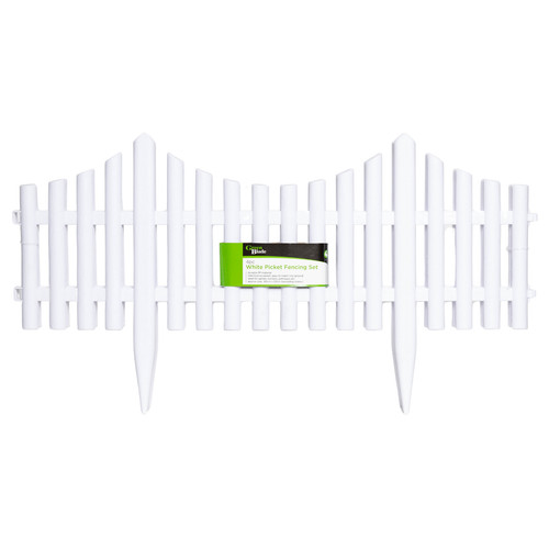 33cm set white plastic - set, of