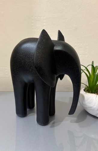 Black elephant ornament large - elephant,