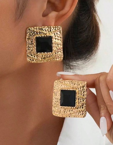 Gold silver square big red
