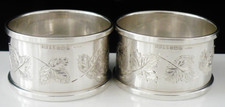 Pair Sterling Silver Napkin