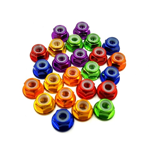Wheel nuts nyloc - nuts, anodised