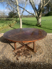 Neptune Large Teak Round Garden  table Complete With Cover Collection Dorset