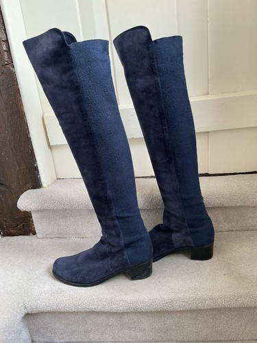 Stuart weitzman navy suede - stuart,