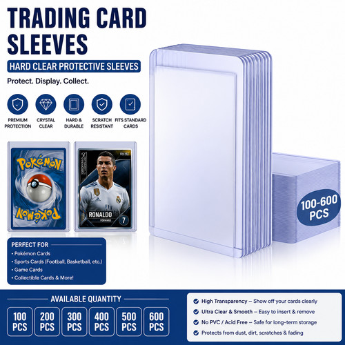 Clear trading card - clear,