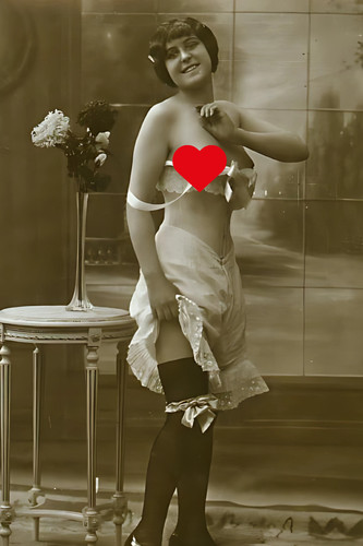 Vintage risque reproduction - risque,