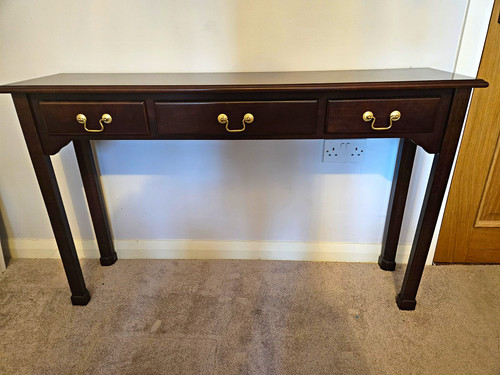 Dark wood rectangular console - dark,