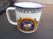 SUPER LARGE BRITISH NAVY PUSSERS RUM ADVERTISING METAL TANKARD