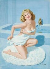 Vintage Bath Time Pin-Up Arthur Saron Sarnoff PINUP053 Art A4 A3 A2 A1