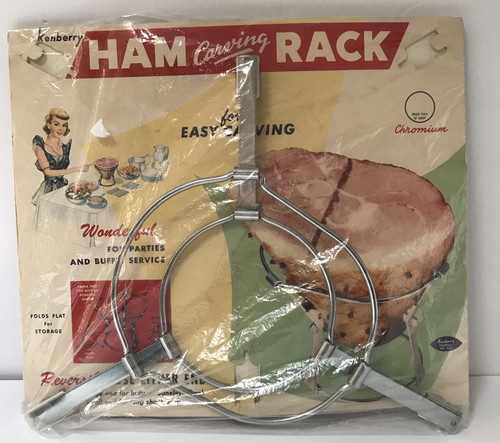 Vintage ham carving - ham, rack