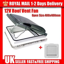 Caravan Skylight Motorhome Roof Opening RV Camper 500x500mm Roof Vent W/ Light