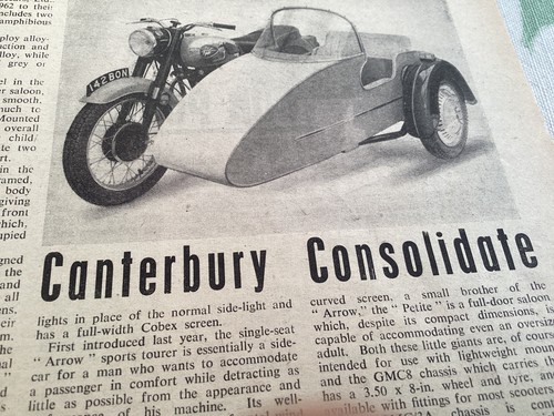 Canterbury sidecar carmobile - canterbury,