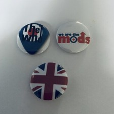 3 x Mod 25mm 1" Pin Badges