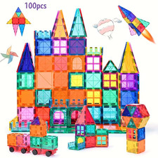 110Pcs Magnetic Building Tiles