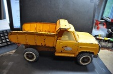 TONKA yellow Manual Dodge DUMP TRUCK Vintage Pressed Steel Toy 13 inches
