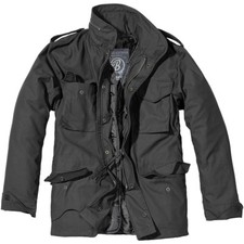 BRANDIT MENS M65 CLASSIC SECURITY FIELD JACKET POLICE COAT MILITARY PARKA BLACK