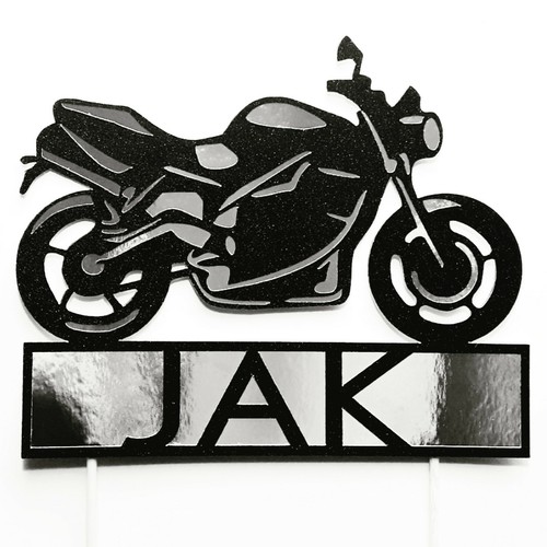 Motorbike cake topper birthday - motorbike,