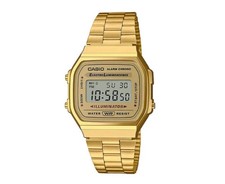 Casio Gold A168-Unisex Digital Watch Retro Classic,Golden Colour Water resistant