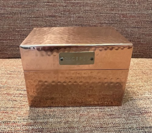 Home copper recipe box with - be,
