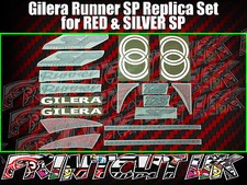 Gilera Runner SP Stickers Decals, RED & SILVER, Set, Kit, Rep, 50 70 125 172 180