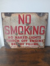 Enamel NO SMOKING Sign. 20" X