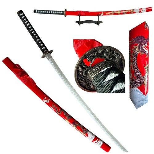 Katana sword bamboo blade - katana, red