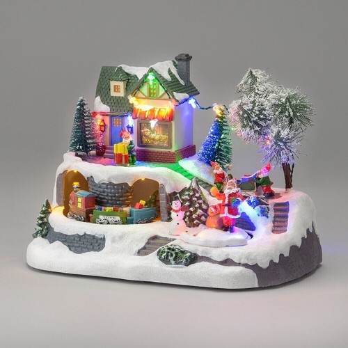 Christmas village scene - village,