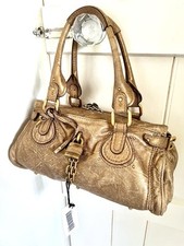 100% Authentic Chloe Paddington Bag Leather Gold Excellent Condition Rare
