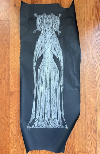Vintage english brass rubbing - vintage,