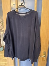 Mens Fat Face Washed Blue Cotton Sweatshirt Size XL Reg