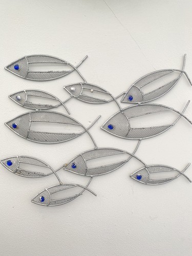 Vintage metal unique fish - metal,