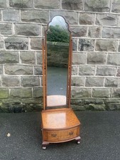 Antique Burr Walnut Cheval