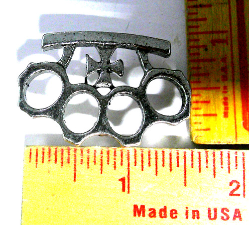 Brass knuckles pin - knuckles, vintage