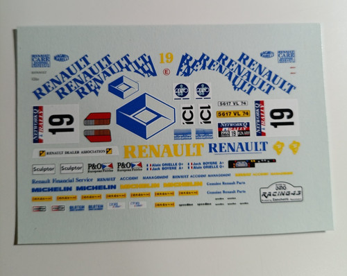 Decals renault clio maxi - 1/43,