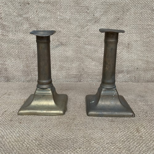 Early brass candle - candle, sticks