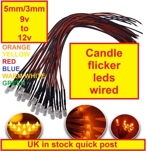 Candle flicker 3mm 5mm - flicker, 9v